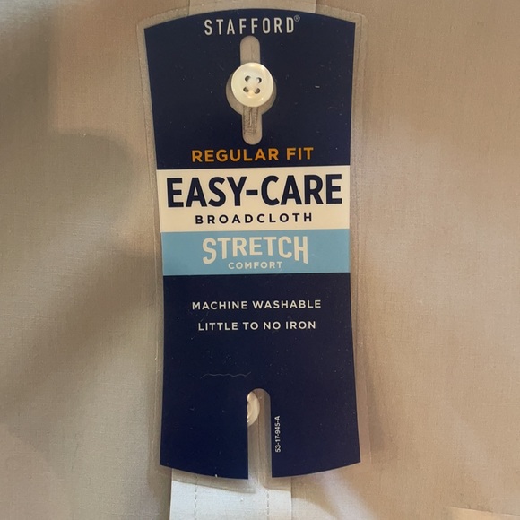 NEW Stafford Gray Dress Shirt w/ Bow Tie 17 32/33 - Picture 10 of 11